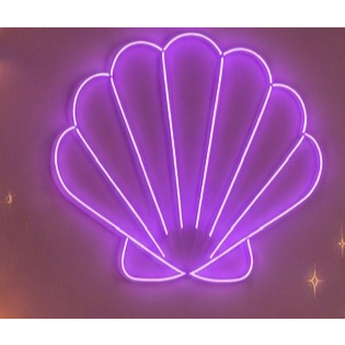Luminária Decorativa Concha de Led Neon 45x40 cm