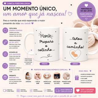 Caneca dia das Mães Grávida | Caneca Gêmeos |Presente Grávida | Caneca Gêmeos | Chá de Bebê