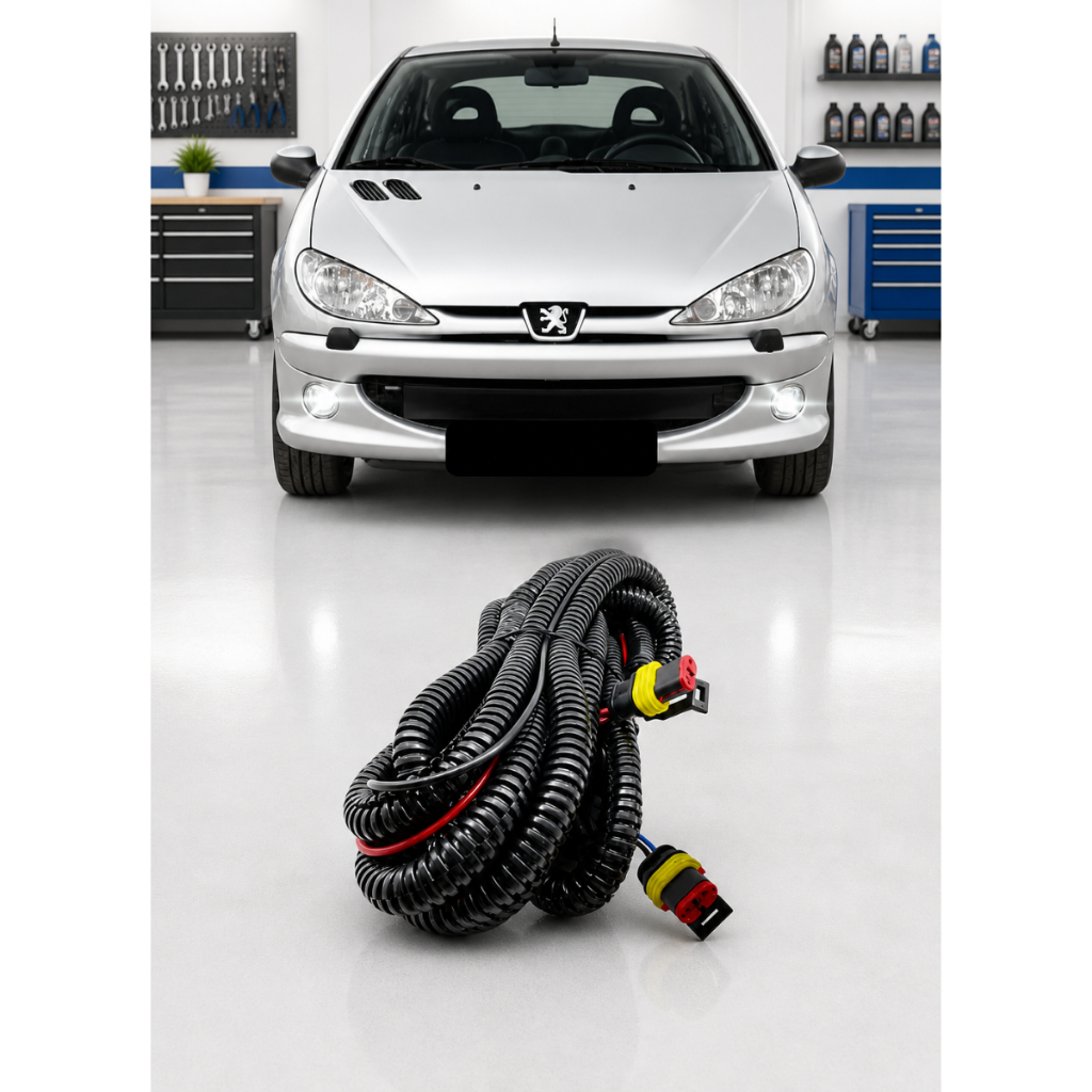 Chicote Completo Farol De Milha Peugeot 206 Todos H1