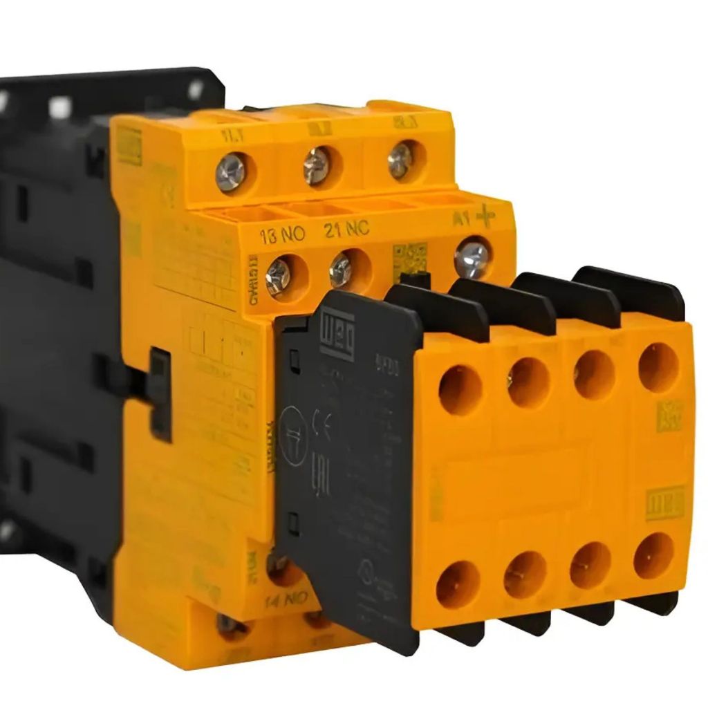 Contator De Segurança Weg 24v 12a Tripolar 2na 2nf Cwbs Weg