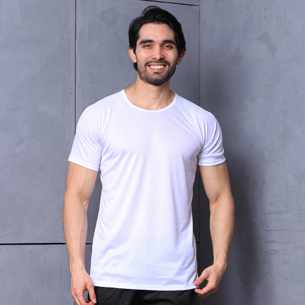 Camisetas Masculinas Dry Fit Malha Fria Moda Fitness Manga curta para academia
