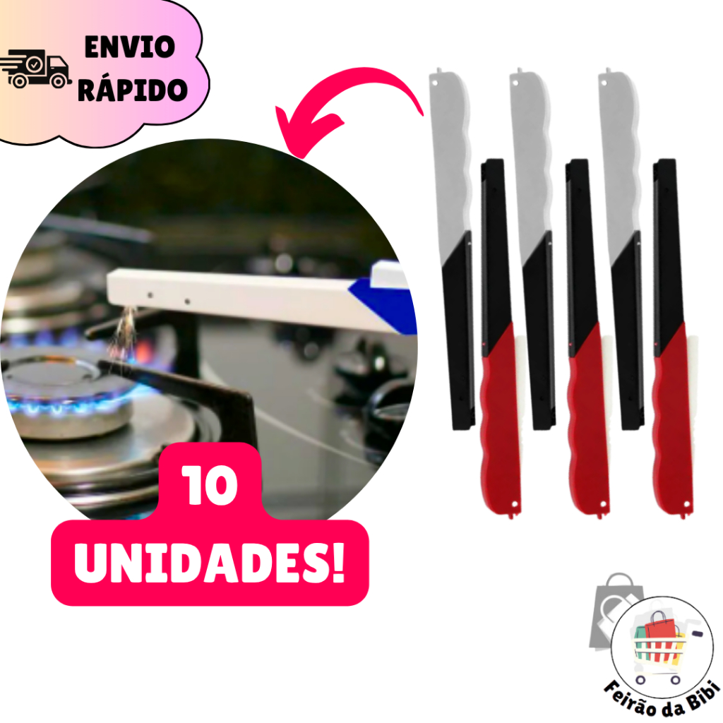 Kit 10 Acendedor para Boca de Fogão Gás Clink com Botão Automático