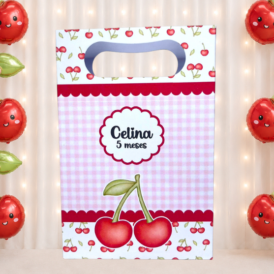 SACOLINHA PERSONALIZADA PARA LEMBRANCINHAS CEREJA / CEREJINHA | SACOLA PERSONALIZADA | SACOLA SURPRESA