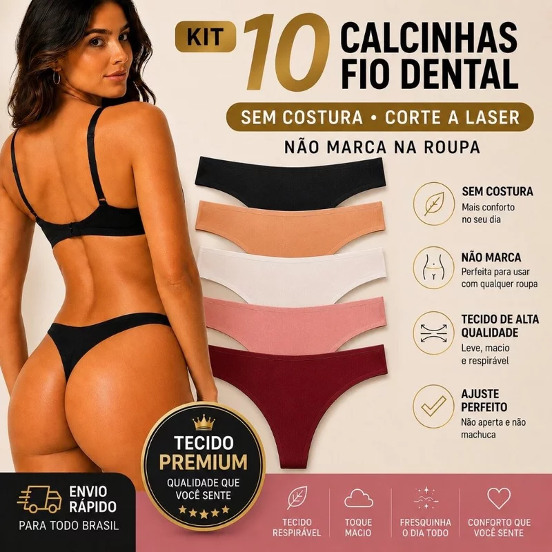 Conforto e Estilo: Kit de Calcinhas Premium ✨