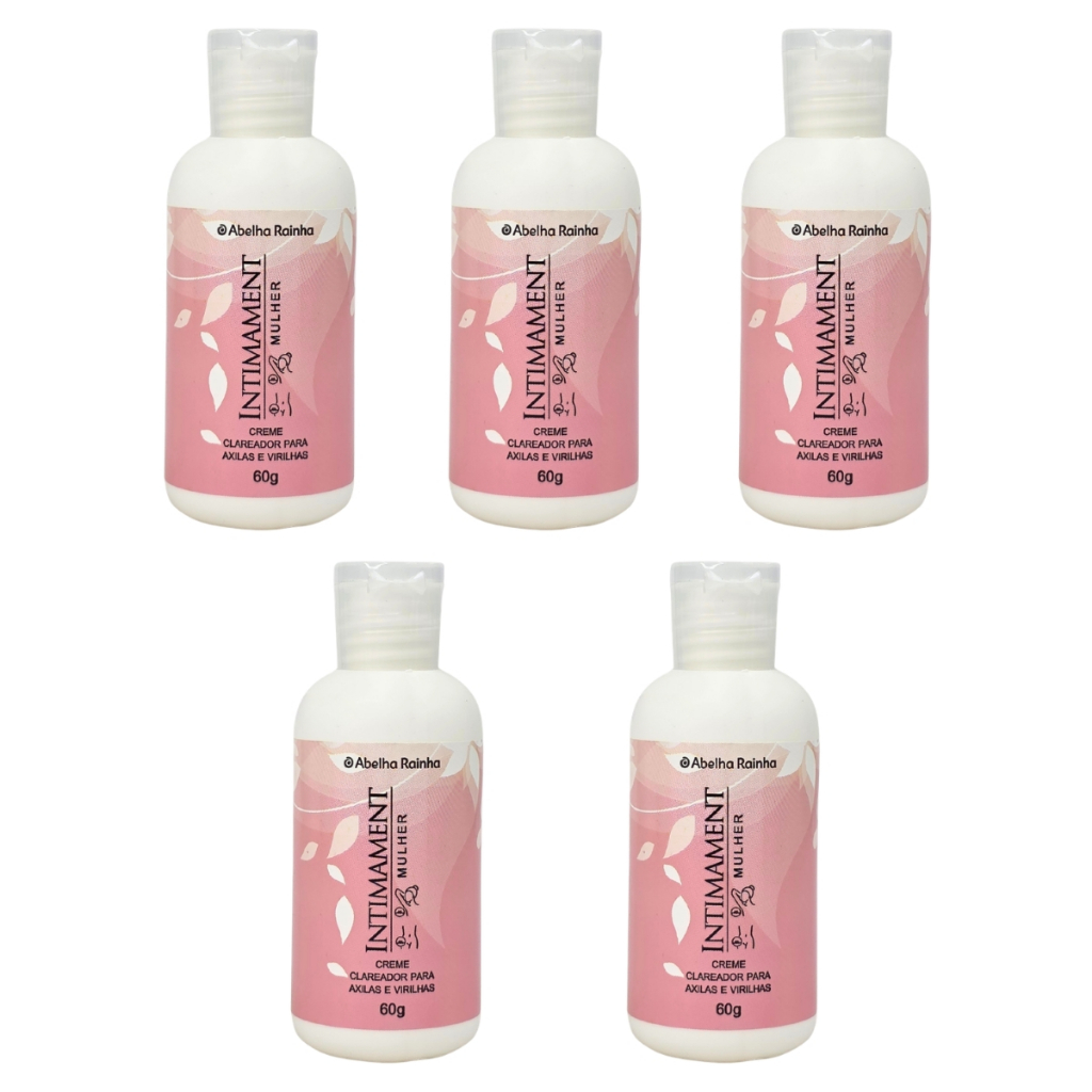 Kit 5 Creme Clareador Para Axilas e Virilhas Intimament Mulher Abelha Rainha