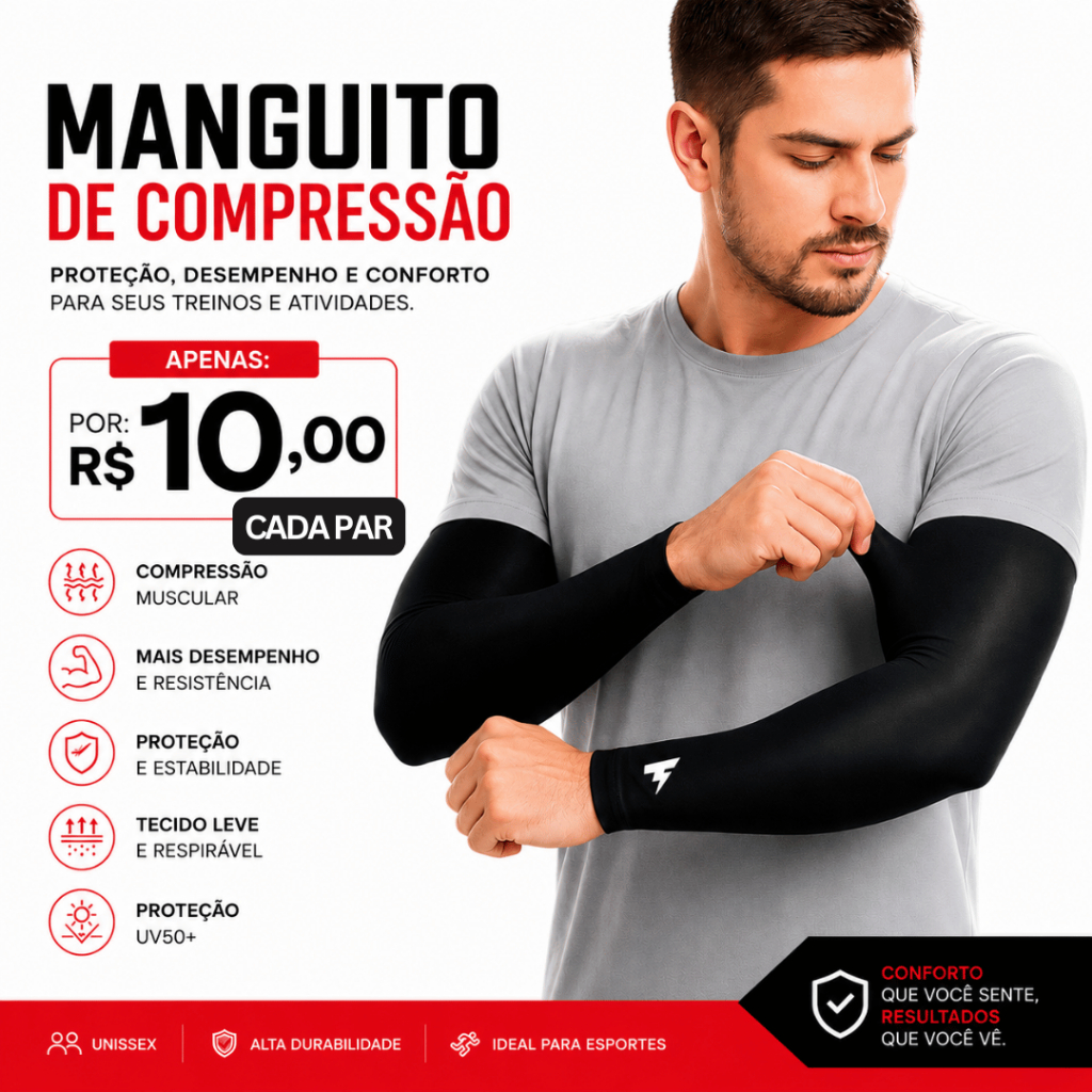 2 Pares de manguitos térmico unissex proteção solar UV50 malha fria segunda pele esportes Volei/Academia/Futebol