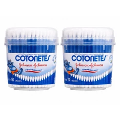 Kit 2 Cotonetes Johnson Johnson 150 Unidades Hastes Flexíveis Algodão Puro Original