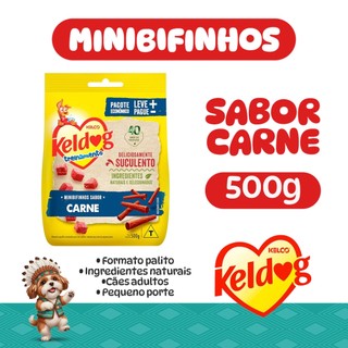 Minibifinho Mini Bifinho Petisco Cães Sabor Carne Todas Raças Keldog Treinamento Pequeno Porte