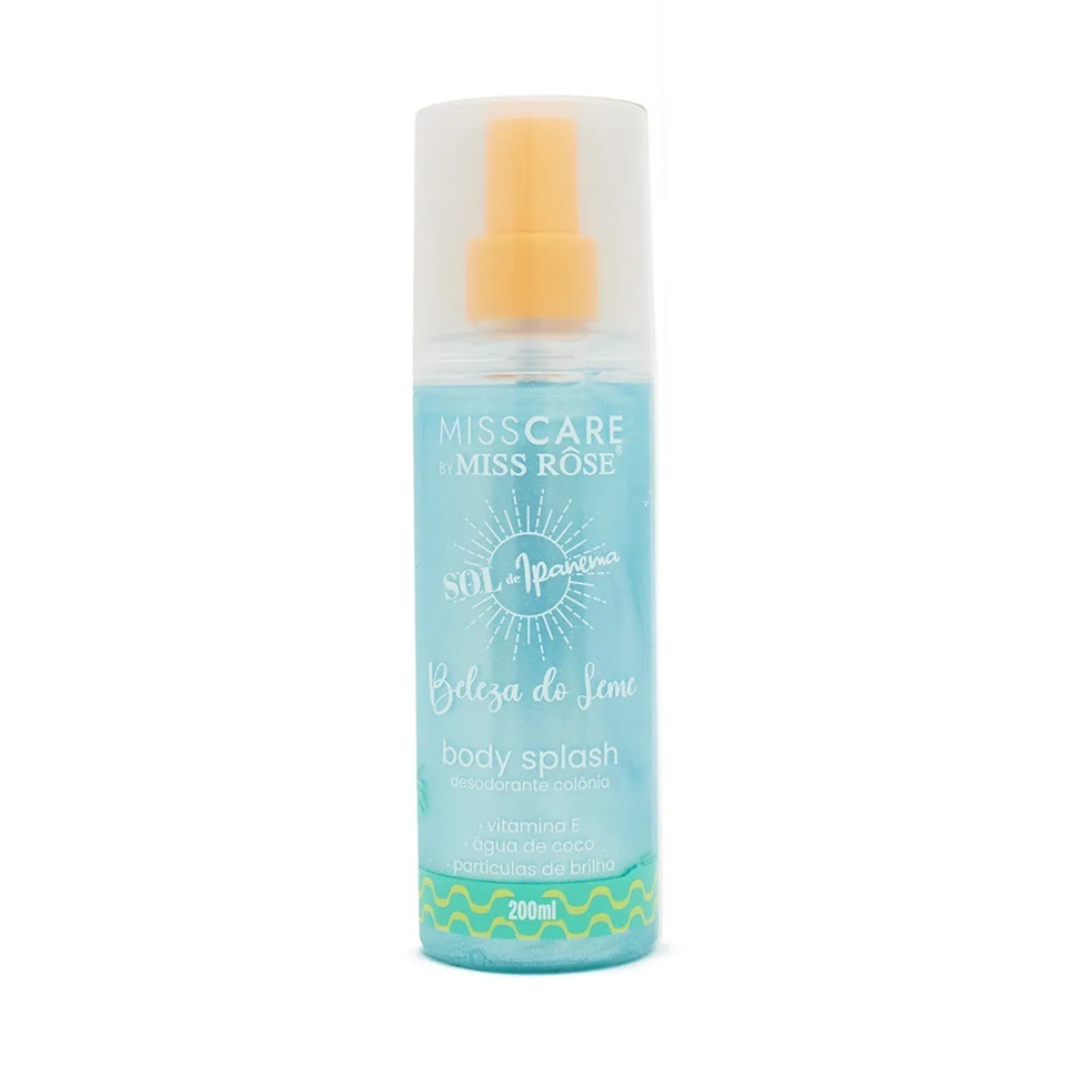 Body Splash 200ml BELEZA DO LEME MISS ROSE corporal ORIGINAL perfumado fragrâncias