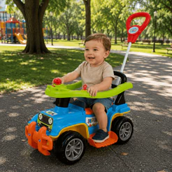 Carrinho de Passeio com Empurrador Maral Jip Jip Colorido 9m