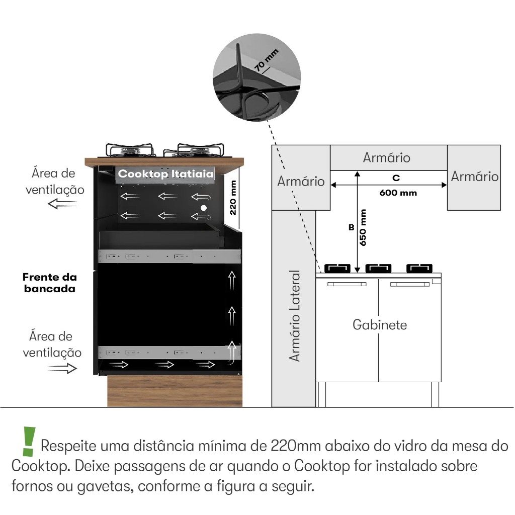 ✨ Cooktop 5 Bocas Itatiaia – Eleve Sua Cozinha a Outro Nível