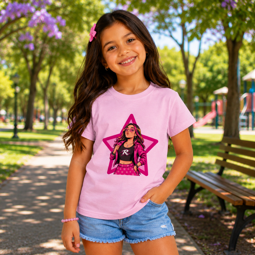 Blusa Infantil Camiseta Menina Emily Vick Personagem Algodão Confortável Estiloso Tendencia