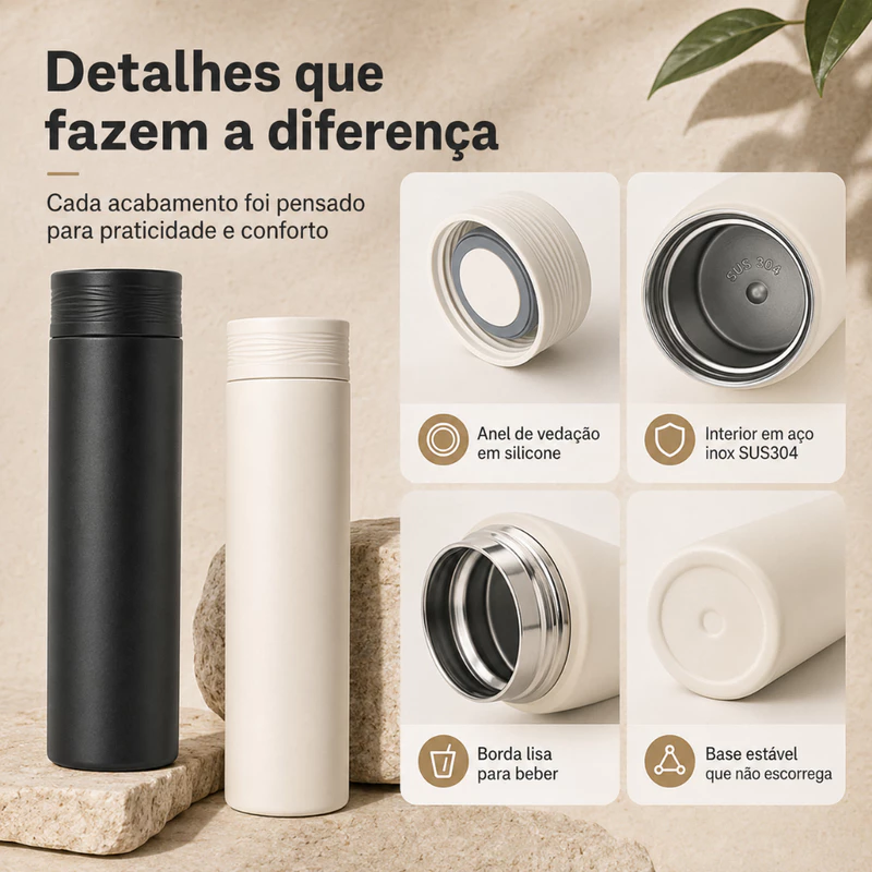 Garrafa Térmica Watersy 510ml em Inox 18/8 a Vácuo Antivazamento — foto 3