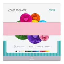 Papel Color Pop Rosa Chiclete Mimo - 30,5 x 30,5 cm - 180 gr - 25 unds