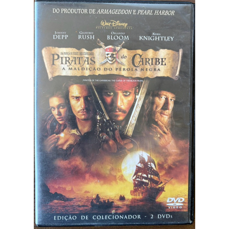 DVD Duplo Filme Piratas do Caribe A Maldição do Pêrola Negra Disney Johnny Depp
