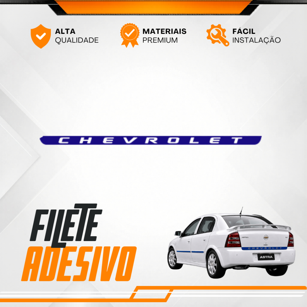 Filete Adesivo Porta Malas Astra Hatch Chevrolet Azul