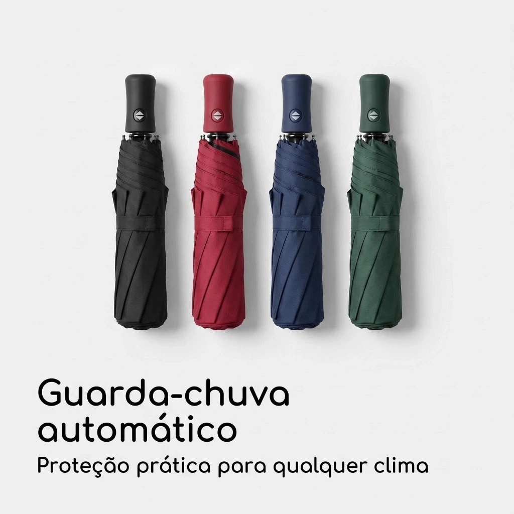 Guarda Chuva Automático Sombrinha Grande Proteção Solar Blackout Reforçado Dobrável 10 varetas Envio Imediato colorido — imagem 1