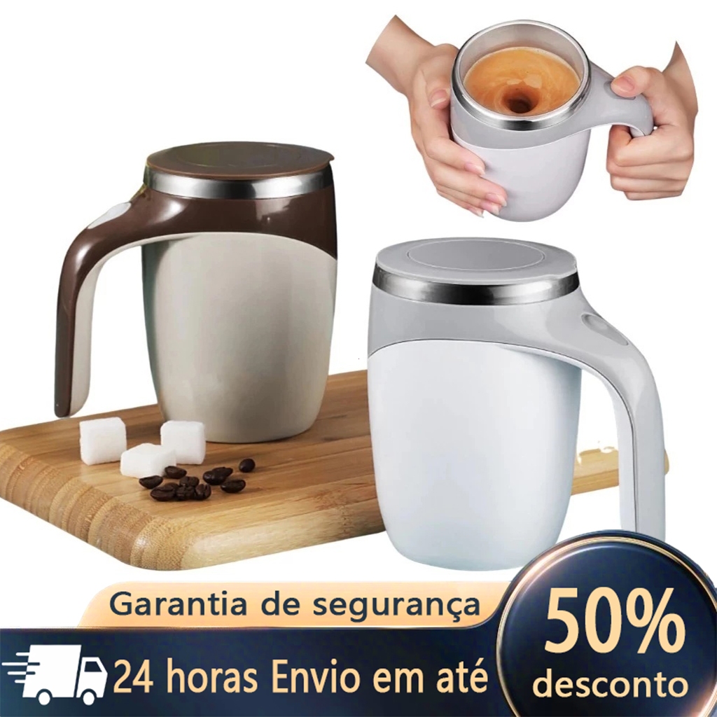 Caneca Misturadora Automática Elétrica USB Bateria Recarregável Mixer Café Chocolate Shakes