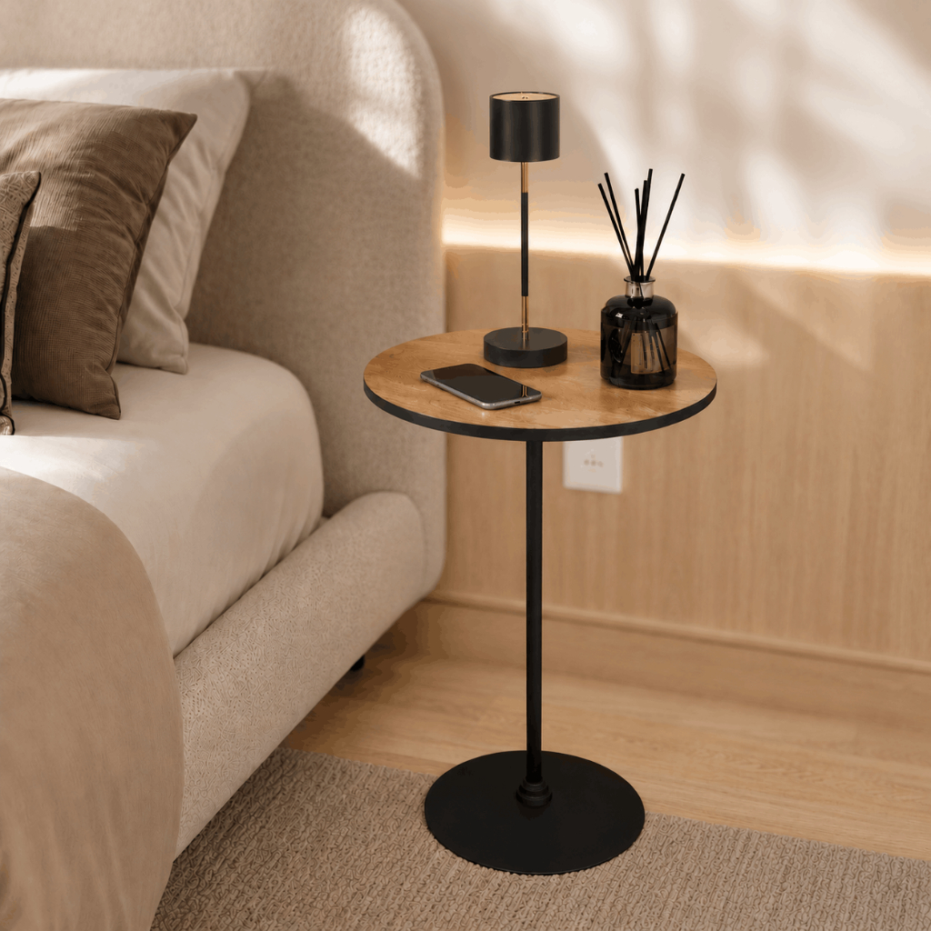 Mesinha De Cabeceira Estilo Industrial Mesa Lateral Cama Apoio Quarto Livros Abajur Decorativa Moderna Minimalista
