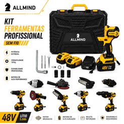 Kit Ferramentas 5 em 1 a Bateria 48V Brushless Nakasaki – Multifuncional Profissional