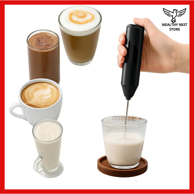 Mini Mixer Elétrico Portátil Pasis OIH-2450 Misturador de Café Shake Drinks Omelete Bebidas Prático e Recarregável