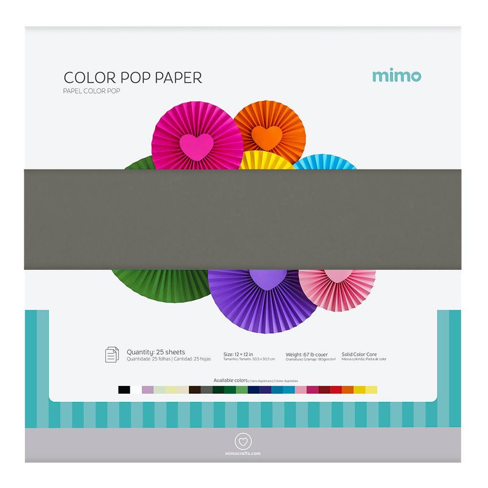 Papel Color Pop Cinza Lua Mimo - 30,5 x 30,5 cm - 180 gr - 25 unds