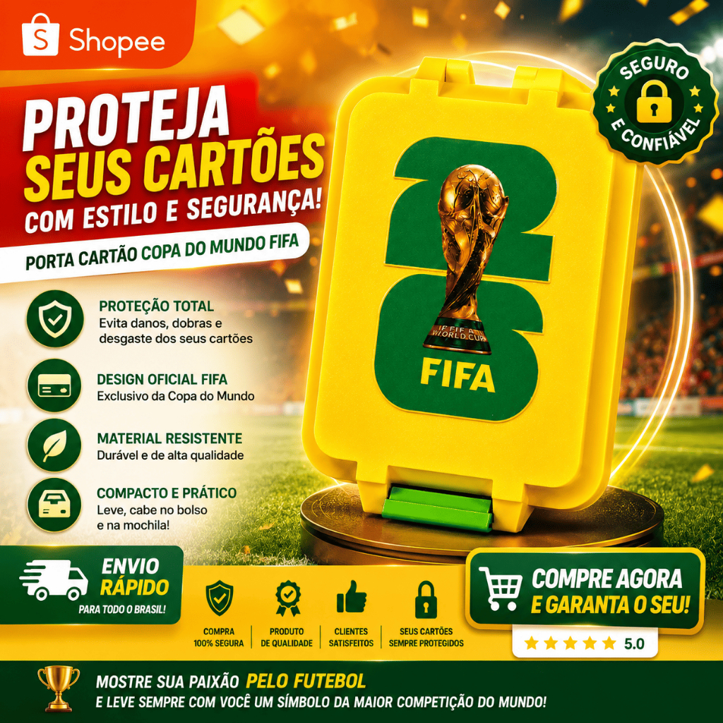 Porta Figurinhas Álbum Copa do Mundo 2026 – Organizador Álbum – 200 Figurinhas – Várias Cores