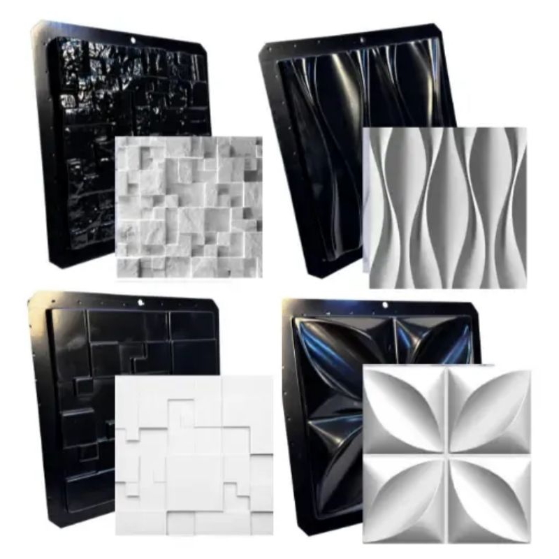 kit 4 forma 3d gesso cimento 1mm ABS Premium desmoldante fácil