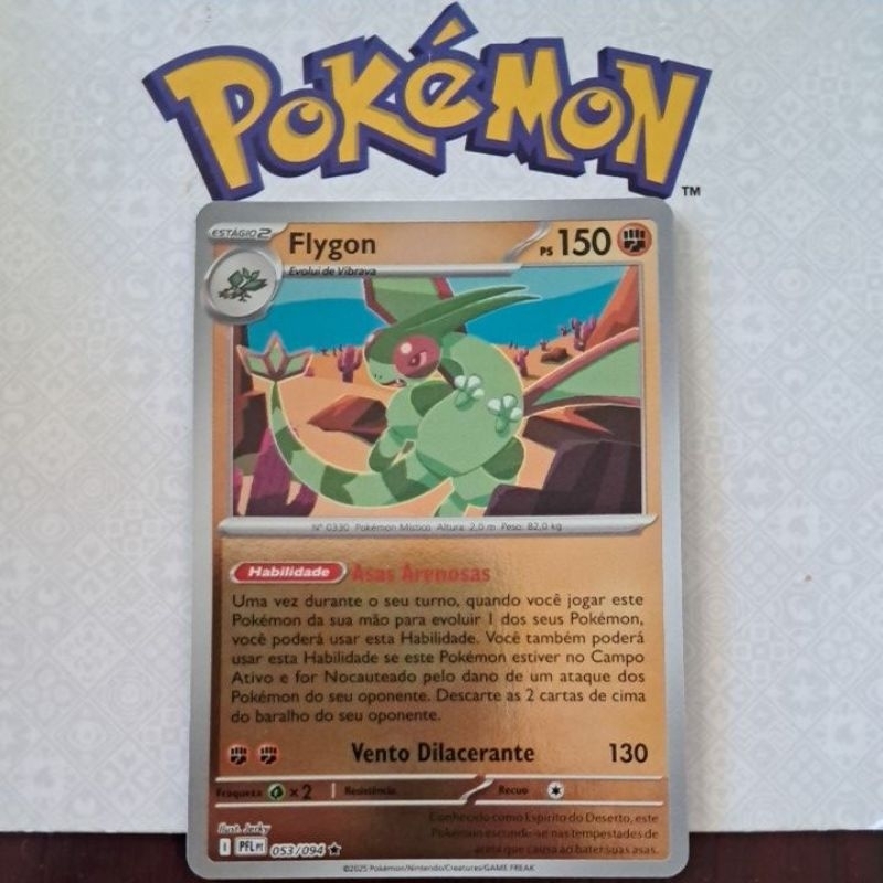 Carta Card Pokémon Flygon Reverse Foil Fogo Fantasmagórico