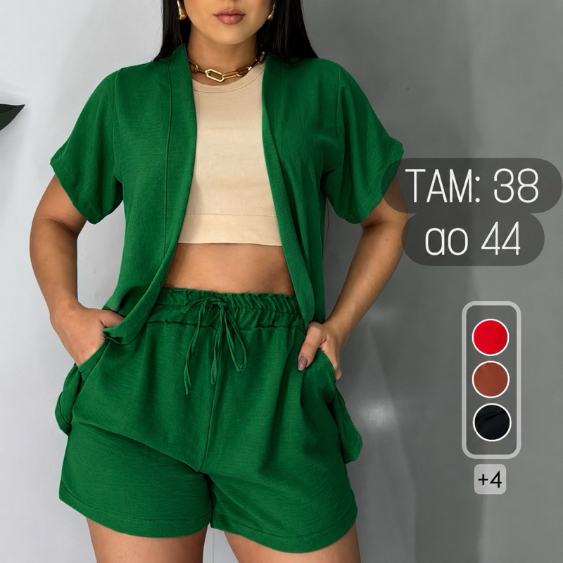 CONJUNTO DUNAS KIMONO TENDECIA MODA FEMININA
