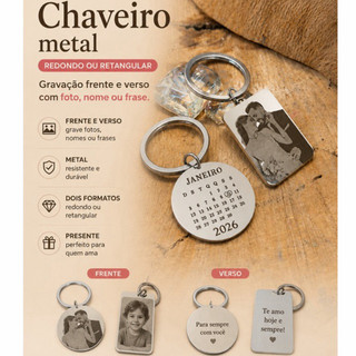 Chaveiro com foto, chaveiro aço inox com fotogravação, chaveiro gravado, chaveiro personalizado