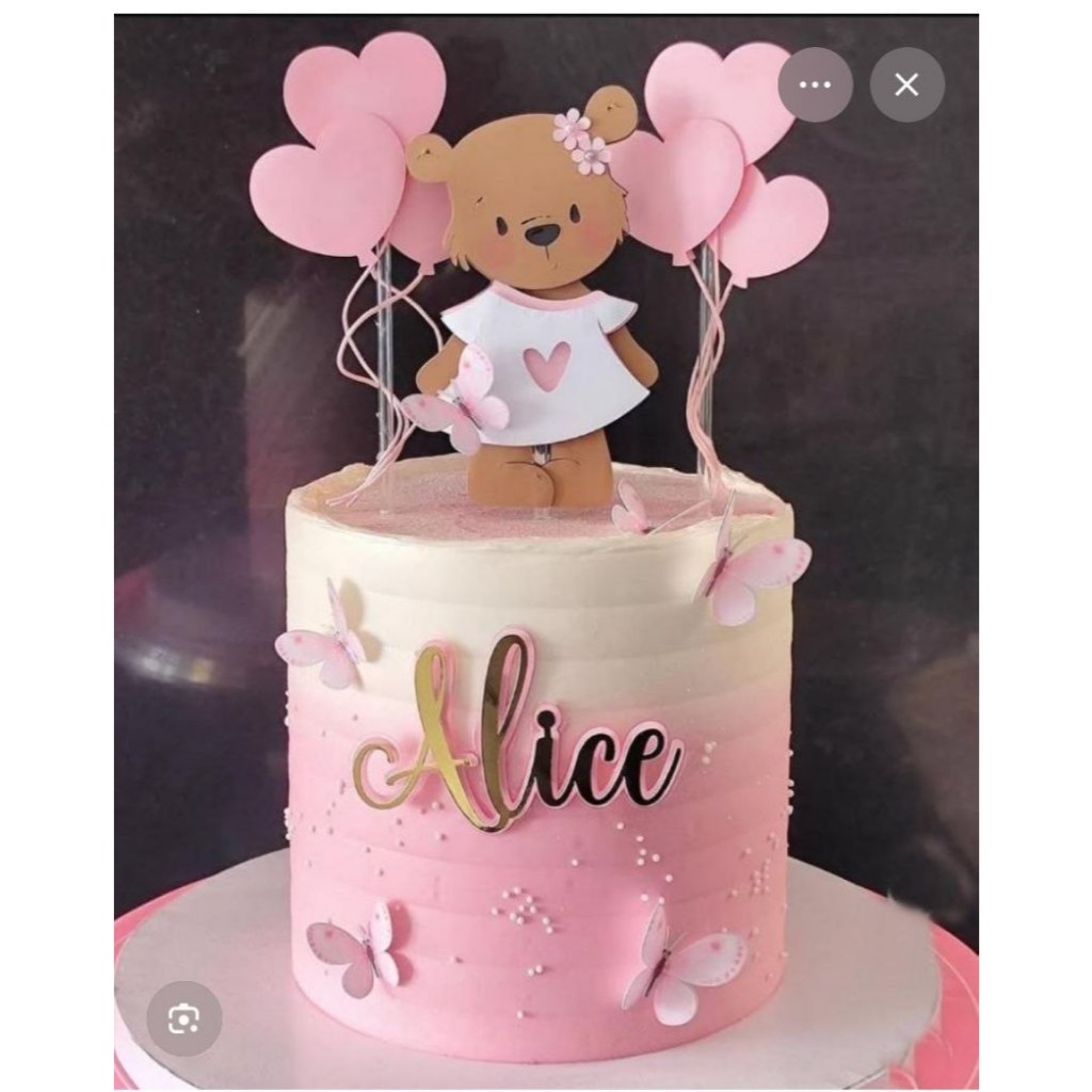 Topo de bolo Urso\ Ursinho | Ursinha\ Ursa| Urso Príncipe | Urso baloeiro| Ursa princesa - escolher variação