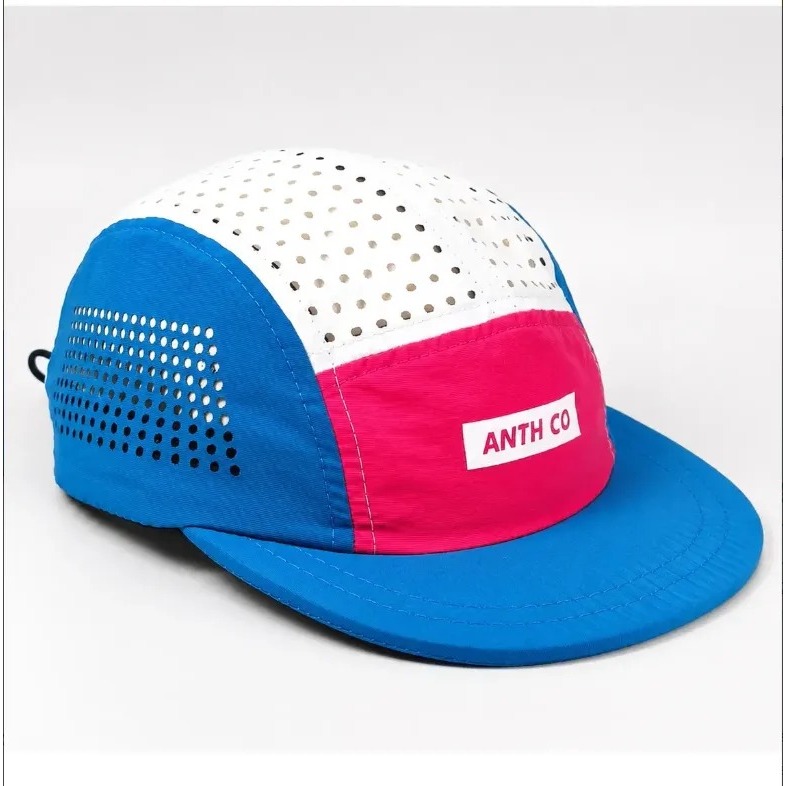 Boné Five Panel Aba Curta Cut Impermeável Corrida Proteção Uv50 Repele Água