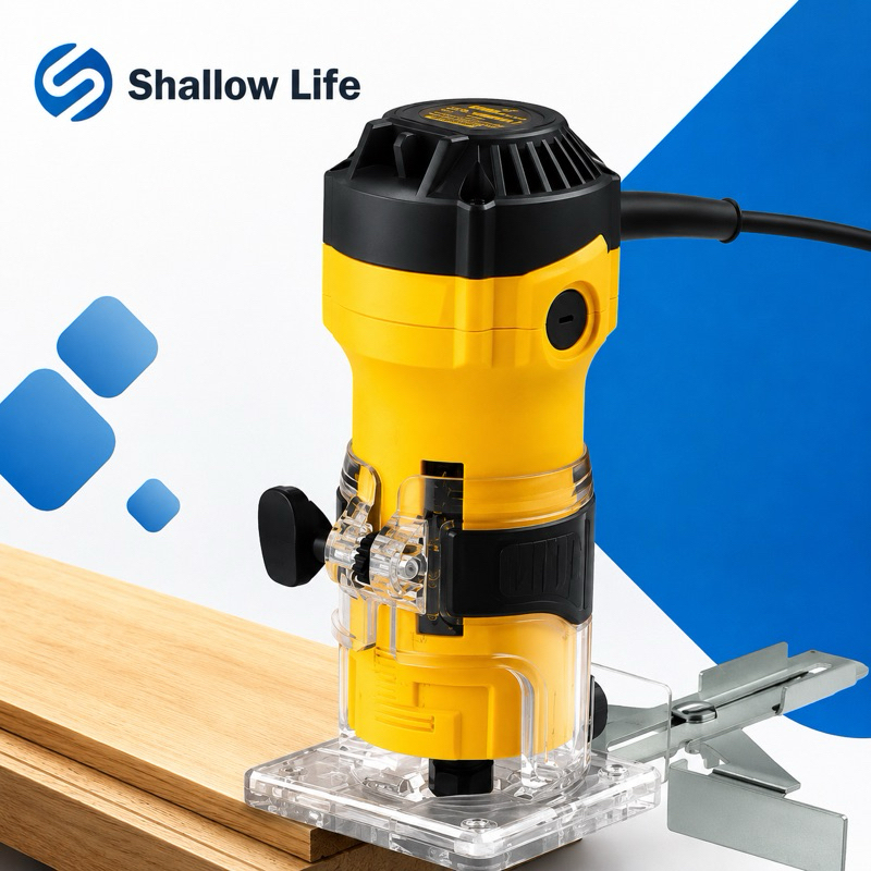 Tupia Laminadora Elétrica 600W 6mm para Madeira com Guia de Corte