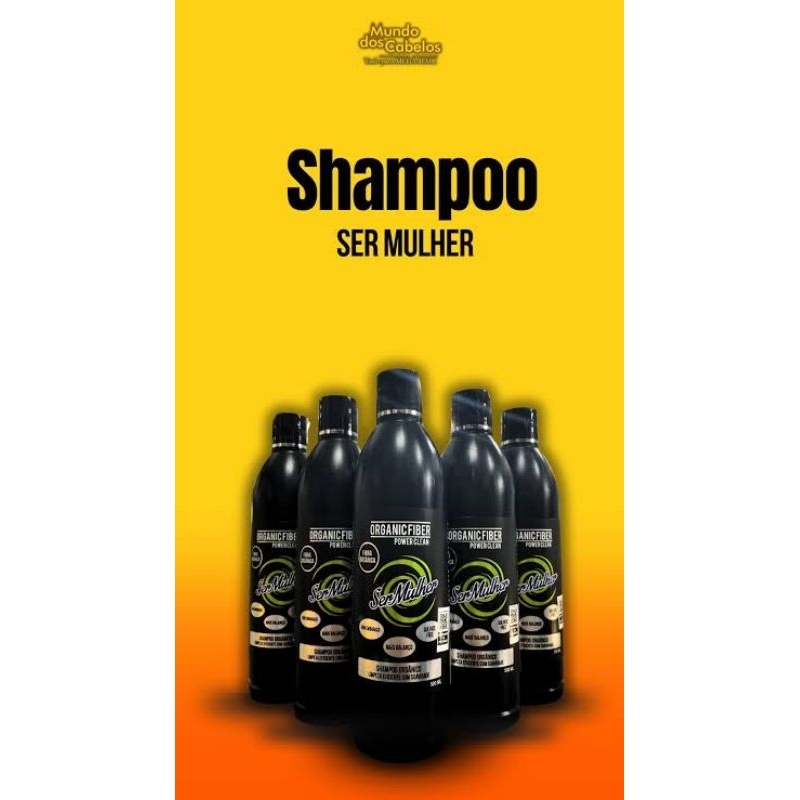 shampoo para fibras orgânicas e bio vegetal Ser Mulher fibras