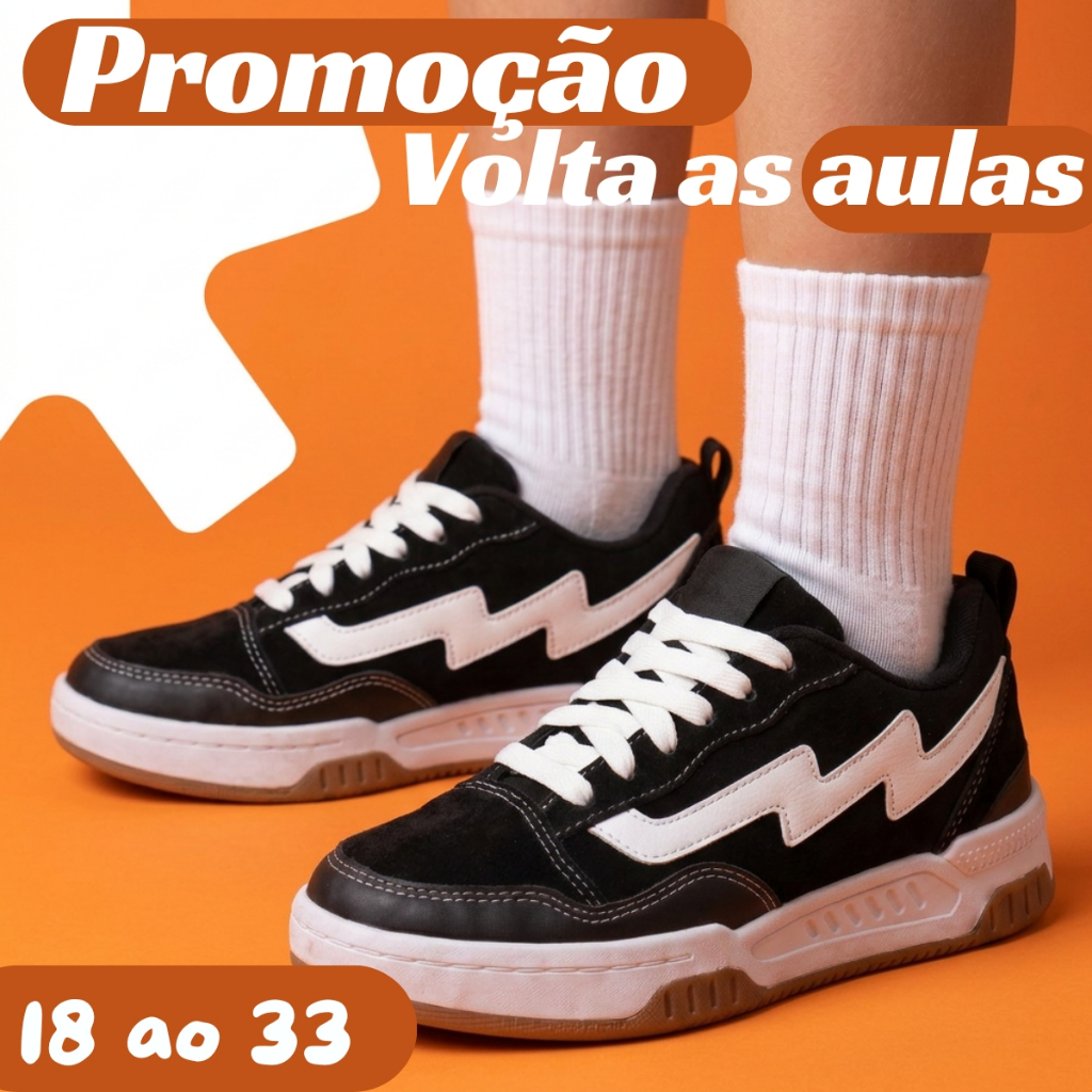 Tênis Infantil Menino e Menina Moderno e Estiloso Para Dia a Dia Escola Lazer Diário