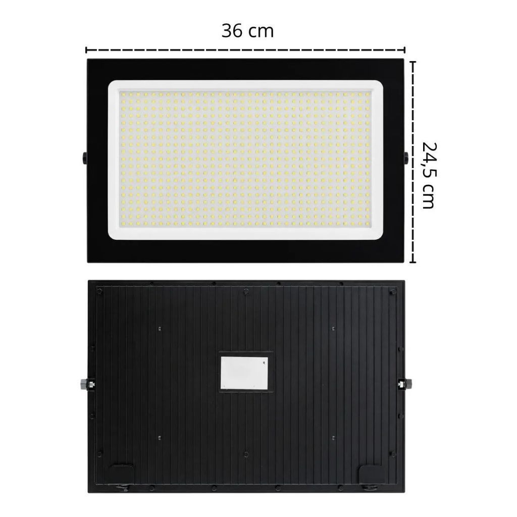 Refletor Solar 1200W LP IP67 + Painel Solar, Função Power Bank, Controle Remoto e Sensor de Luz
