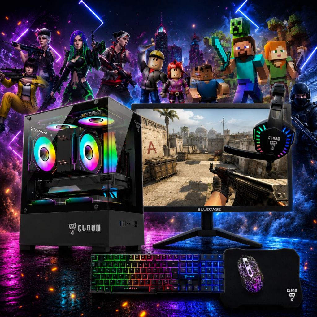 PC Gamer Barato Completo I5 3° 16gb Ddr3, Ssd 240gb, Placa de Vídeo 4gb + Monitor 19 + Combo Gamer