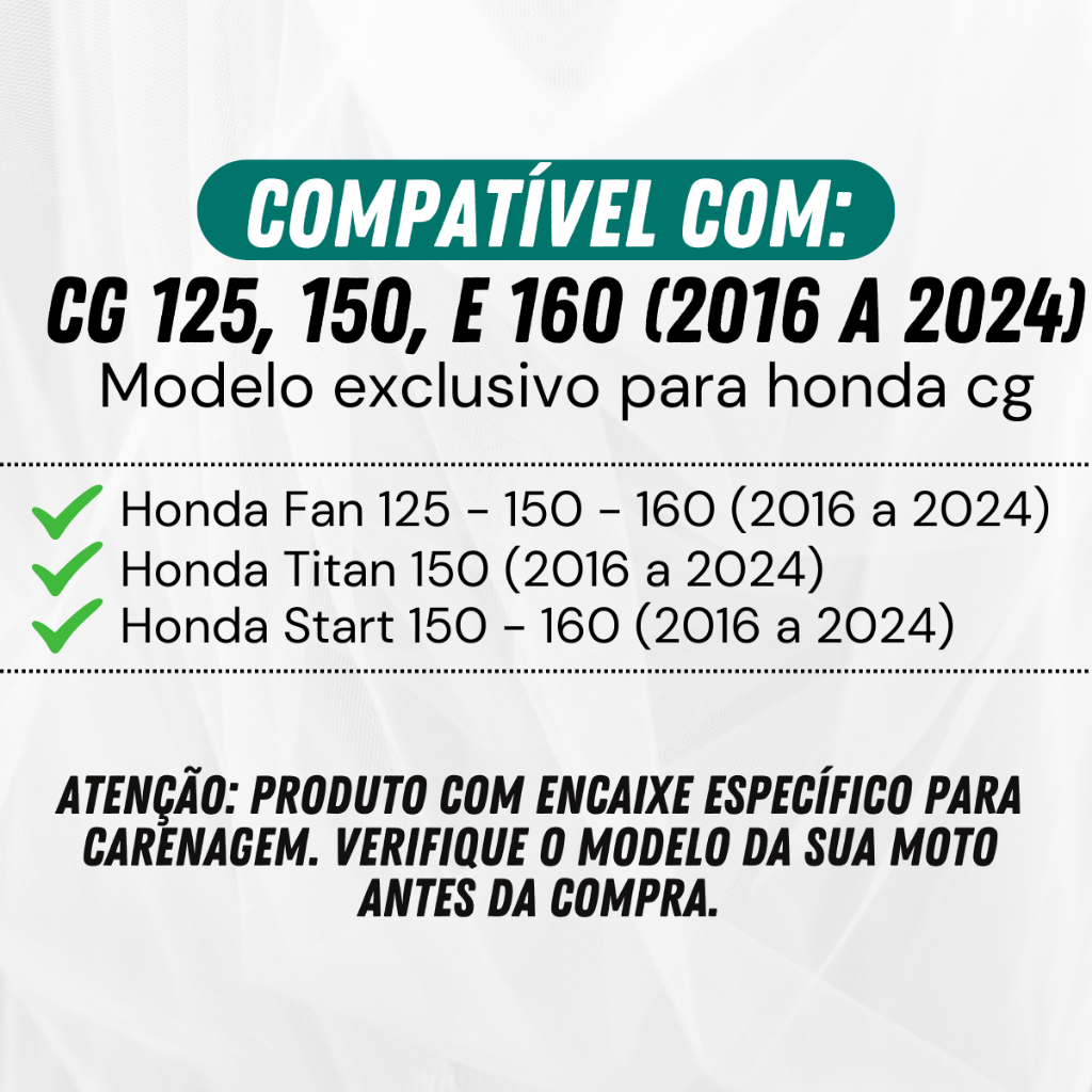 Alça Super Alta 2016 A 2024 Cg160 150 125 Traseira Esportiva De Aço Carbono ENVIO IMEDIATO — imagem 2 de 2