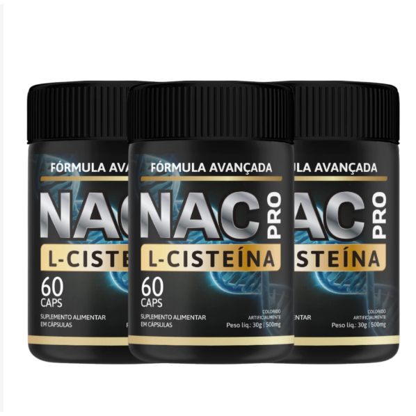 NAC Pro N-Acetil L-Cisteína Alta Concentração | 60 Cápsulas O Melhor do Mercado