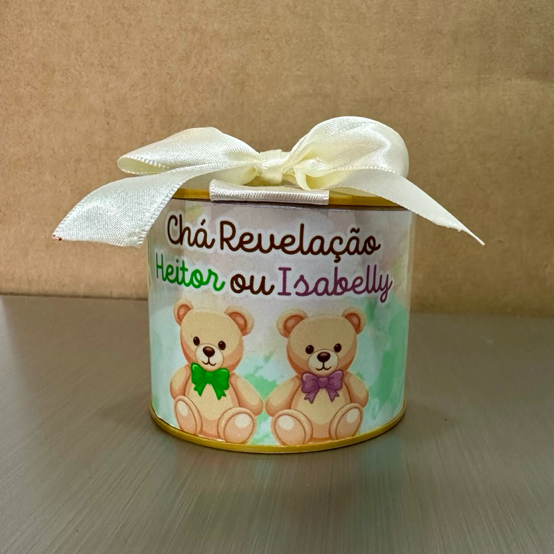 Kit Tubolatas personalizadas 5x6 - Lembrancinha de  aniversário Chá revelação Chá de bebê / Qualquer tema