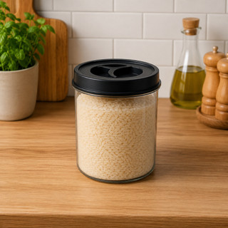Pote Mantimento 6 Litros Redondo Transparente Tampa Rosca Arroz Feijão Farinha Açúcar Grãos BPA FREE
