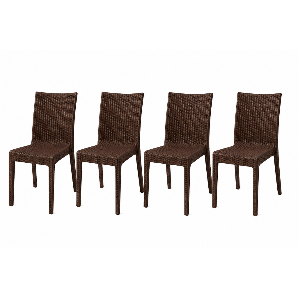 Kit Cadeira Área Externa Empilhável Para Piscina Jardim Área Gourmet Churrasqueira Moderna