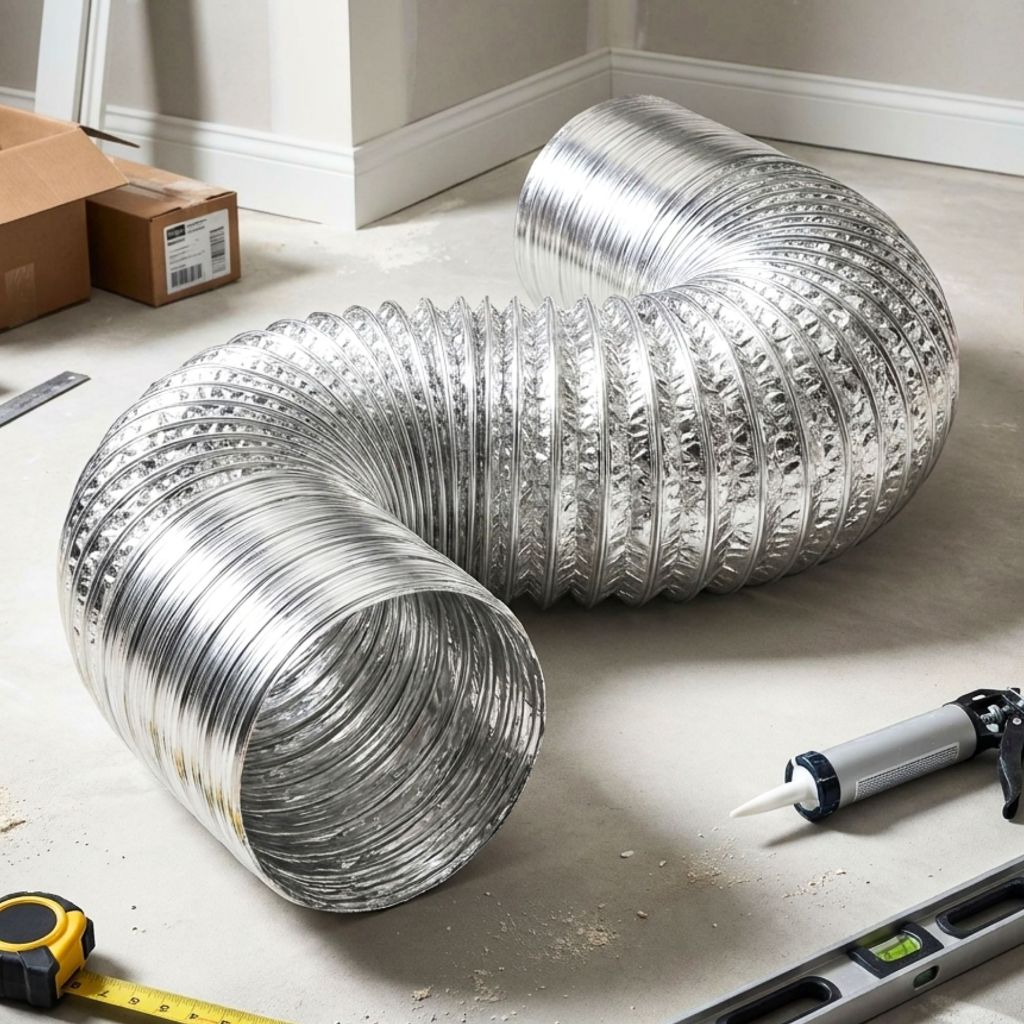 Duto Flexível 150mm 5 Metros Alumínio 06 Pol Ventilação Exaustor Coifa Estufa Cultivo Indoor Grow