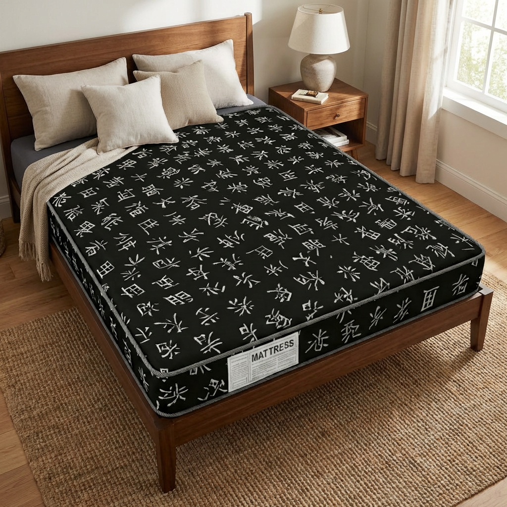 Colchão Casal D33 Pillow Top Espuma 188x138x19cm Preto Conforto Intermediário Macio e Firme