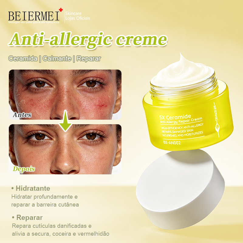 Imagem BEIERMEI  Cream Anti-Allergy Repair 5X Ceramide 30g/1.0FL.OZ Antialérgico Reparação da pele danificada