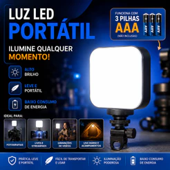 Luz Portatil De LED- usa 3 Pilha AAA Para Câmera De Celular Com Painel De Preenchimento ZB01