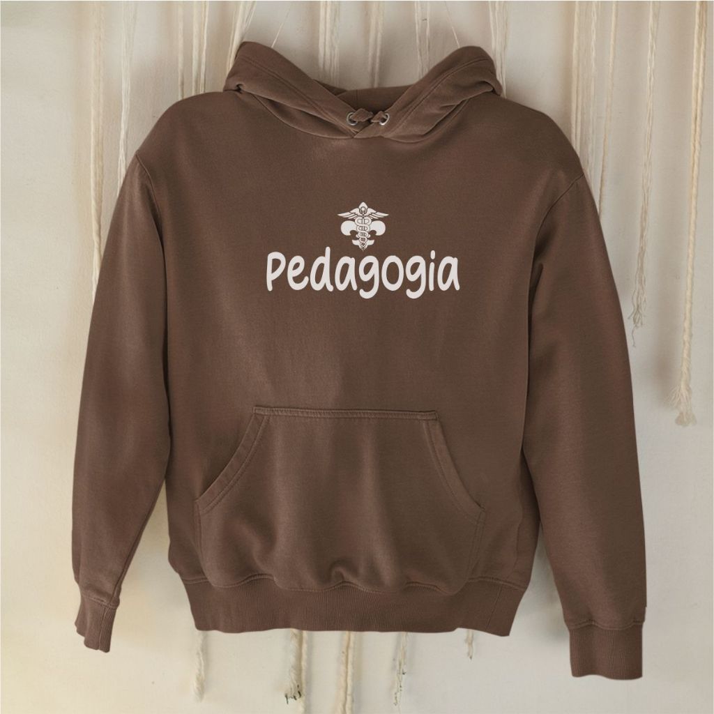 Blusa De Frio Moletom Pedagogia Logo Casaco Canguru Flanelado Feminino Masculino