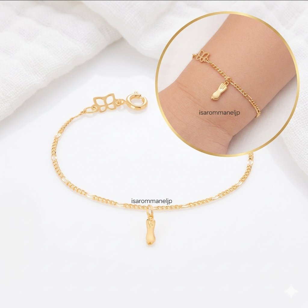 Pulseira Infantil Rommanel com pingete figa figuinha 550035 - 540977