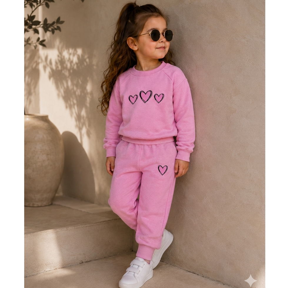 Conjunto Infantil Moletom Moletinho Flanelado Leve Menina Roupa Escolar Confortável Casual Barato